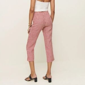 Reformation Petra Linen Low Rise Pedal Pusher Pant Red - Size 0 - WORN ONCE